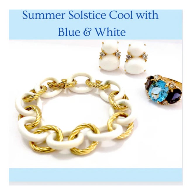 Christina Addison Medium 18 Karat White Gold Gum Drop Ring With Pink Topaz and Iolite For Sale - Image 11 of 12