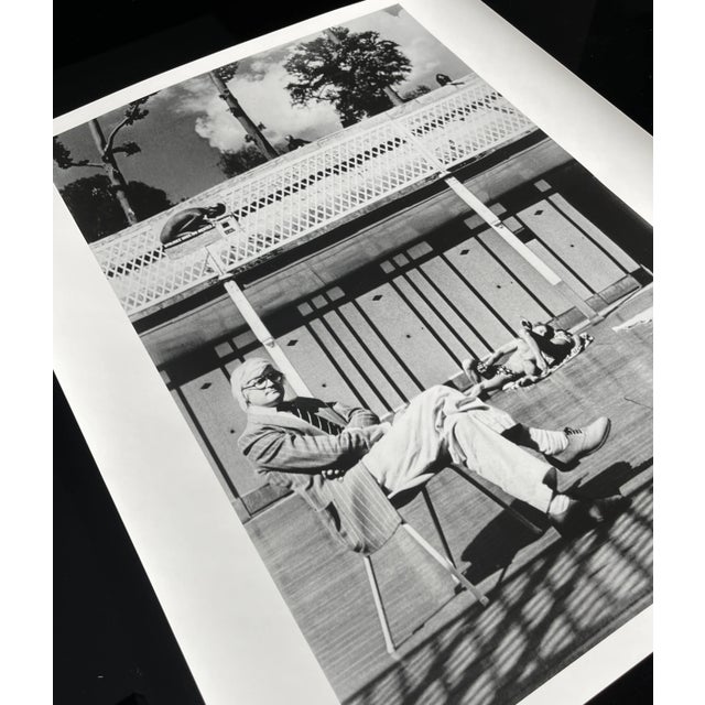 Contemporary "David Hockney, Piscine Royale, Paris 1975" Vintage Silver Gelatin Print by Helmut Newton For Sale - Image 3 of 7