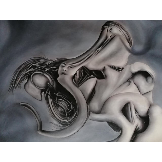 Black Stefano Mazzolini, Fotdon, 2004, Oil on Canvas For Sale - Image 8 of 12