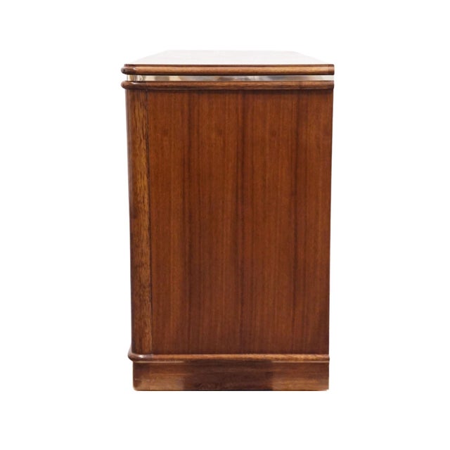 Thomasville Furniture Agenda Collection Solid Walnut MCM Mid Century Modern 62" Triple Dresser 23411-125 For Sale - Image 12 of 15