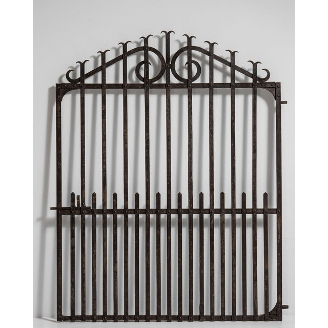19th Century France Charcoal Wrought Iron Gate For Sale - Image 15 of 15