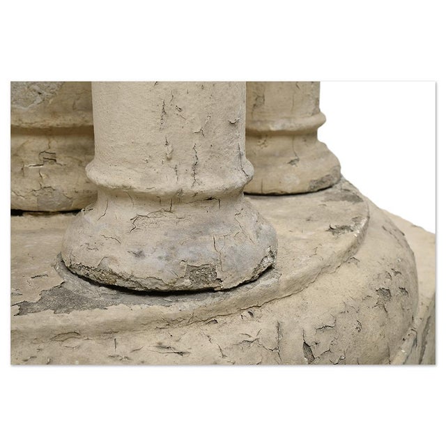 Sculpted Stone Exterior Basin with Colonnade For Sale - Image 5 of 8