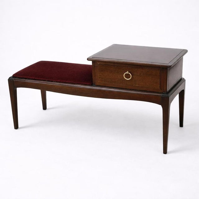 Mid-Century Mahogany Telephone Bench from Stag, 1960s For Sale - Image 10 of 10