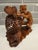 1950s Mid-Century Balinese Teak Cockfighter With Double-Rooster Openwork Cage Sculpture For Sale - Image 5 of 12