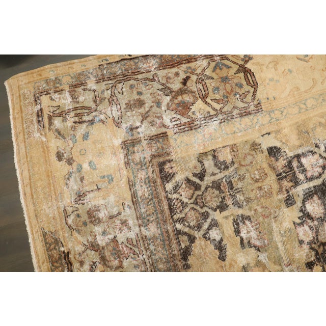 Antique Zabihi Collection Persian Sultanabad Restored Rug - 10'8" x 14'2" For Sale - Image 9 of 12