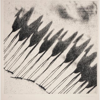 Tullio Diamanti, Shadow of Camels, Original Etching, 1980 For Sale