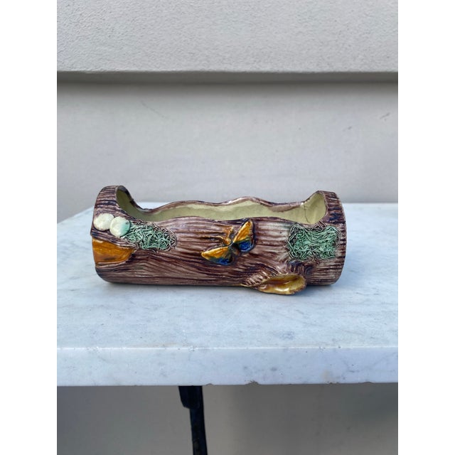 Late 19th Century French Palissy Majolica Jardiniere Thomas Sergent, Circa 1880 For Sale - Image 5 of 6