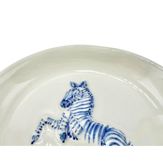 Mid 20th Century Vintage El Morocco Nyc Nightclub Ceramic Zebra Ashtray For Sale - Image 5 of 9