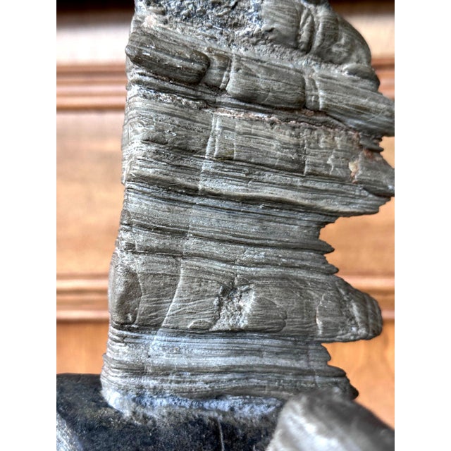 White Chinese Scholar Stone Wuling Rock on Stand For Sale - Image 8 of 14