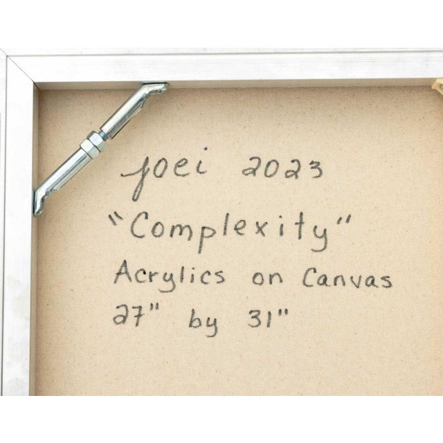 Textile Joei "Complexity" Acrylic on Canvas, 2023 For Sale - Image 7 of 7