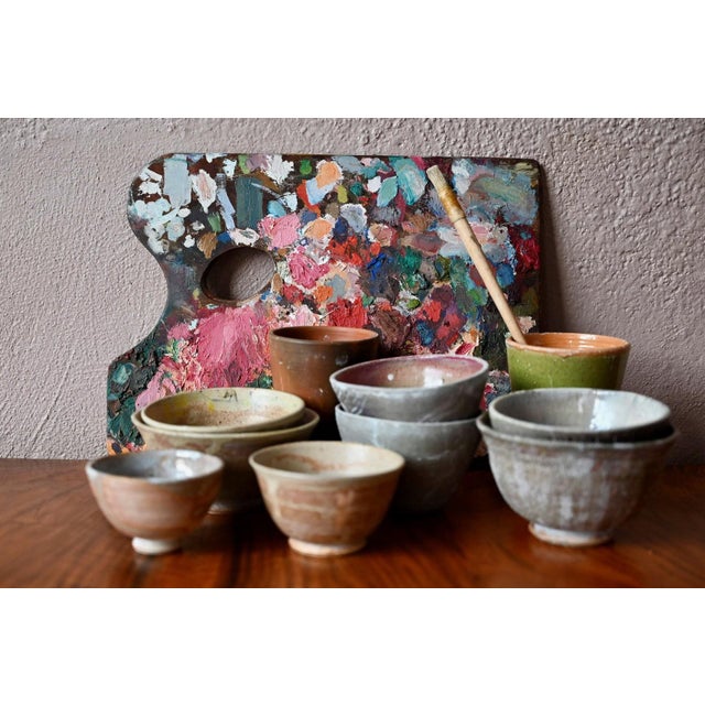 Vintage Primitive Brutalist Stoneware Bowls, 1970s, Set of 10 For Sale - Image 4 of 13