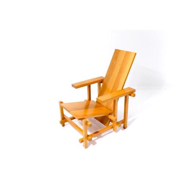 Gerrit Rietveld Vintage Dutch Armchair from Gerrit Rietfeld, 1980s For Sale - Image 4 of 18