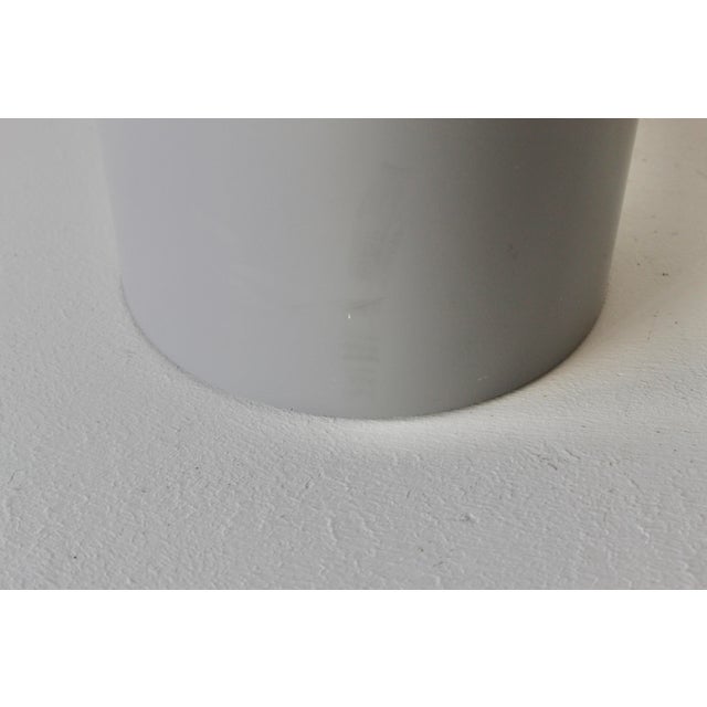Plastic Kartell Tall Cylindrical Gray Wastebasket Vintage For Sale - Image 7 of 9