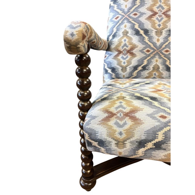 Wood Vintage Spanish Colonial Revival/Monterrey Style Armchair For Sale - Image 7 of 12