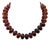 Vintage 1980s Signed Pellini Italy Faux-Tortoise Beaded Necklace For Sale