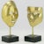 Equisite pair of cast brass Carnivale masks mounted on black marble plinth bases. Very nicely patinated.