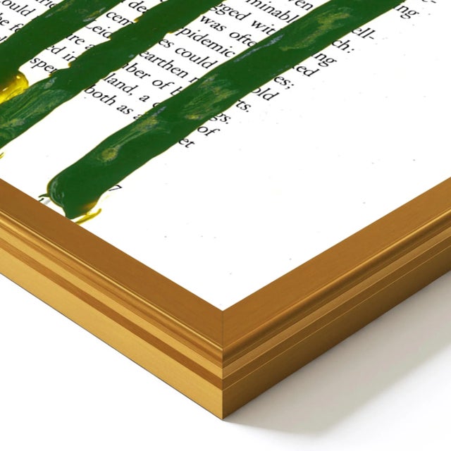 DESCRIPTION: Green Column by Virginia Chamlee in Gold Frame, XS Art Print SPECIFICATIONS: Type: Giclée Art Print on Matte...