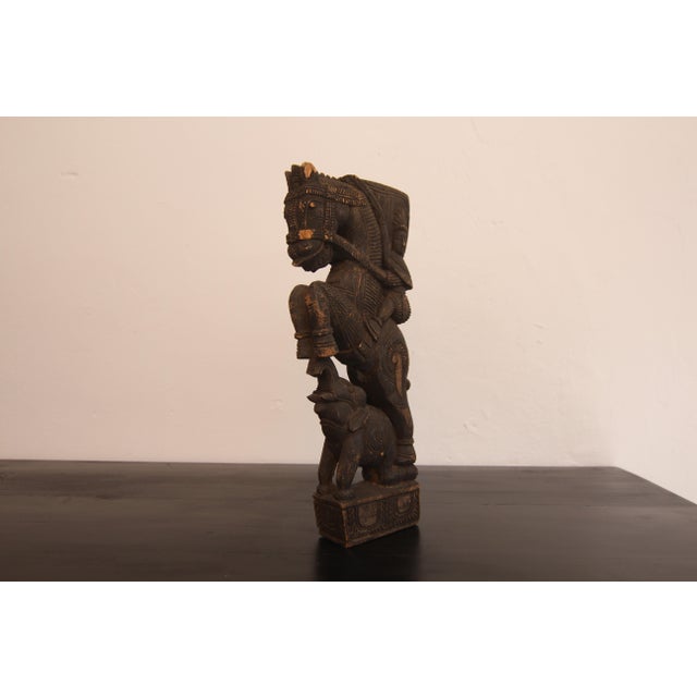19th Century Indian Carved Wood Object For Sale - Image 10 of 16
