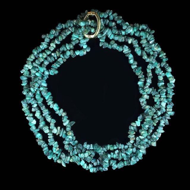 2020s Aria Jewelry Design 34-Inch Emerald Chip Beaded Necklaces, New For Sale - Image 5 of 5