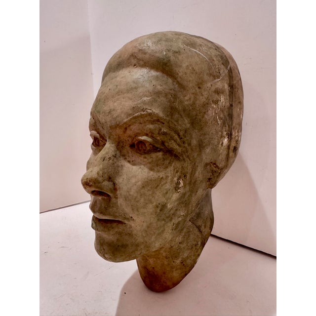 Figurative Larry Mohr Patinated Plaster Female Portrait Bust Sculpture Signed From Artist Estate For Sale - Image 3 of 10