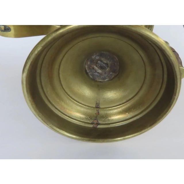 19th Century Hot Coal Carrier Urn Handled Brass Planter Jardiniere For Sale - Image 4 of 9
