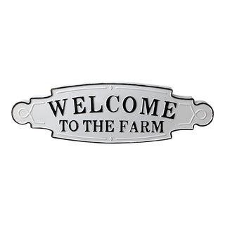 Metal "Welcome to the Farm" Sign For Sale