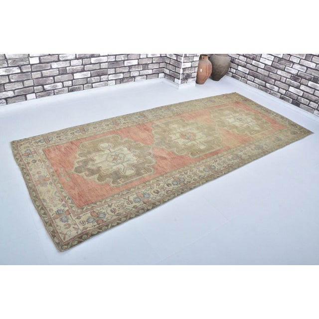 Handmade wool carpet in Turkish Anatolia , Vintage Oushak Rug,Turkish Vintage Anatolian Rug, Handmade wool Rug . One Of...