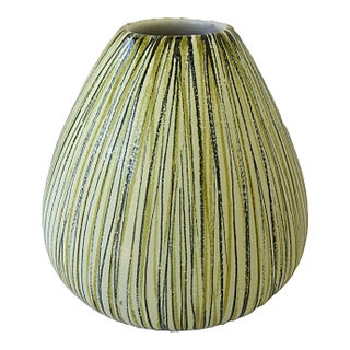 Linea Series Onion Shaped Ceramic Vase by Aldo Londi for Bitossi Italy 1950s For Sale