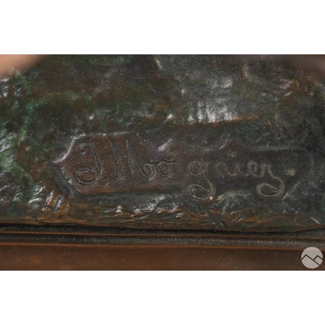 Bronze 20th C. Race Horses, Patinated, Jules Moigniez (Fr. 1835-1894), Antique Bronze Statues - Set of 2 For Sale - Image 8 of 12