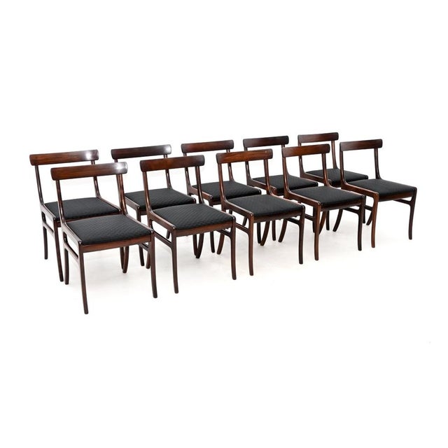 Vintage Danish Dining Chairs by Ole Wanscher, 1960, Set of 10 For Sale - Image 11 of 11