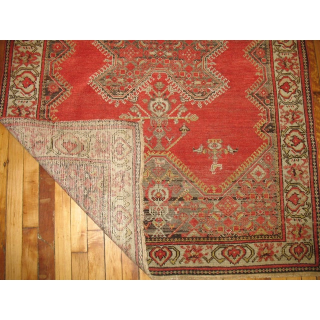 Persian Mid-20th Century Red Brown Handmade Traditional Persian Malayer Rug - 4' x 6'3" For Sale - Image 3 of 5
