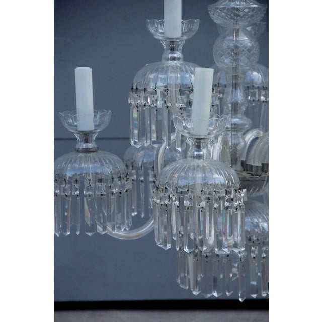 Mid-Century Modern Round Bohemia Crystal Chandelier, 1950s For Sale - Image 3 of 11