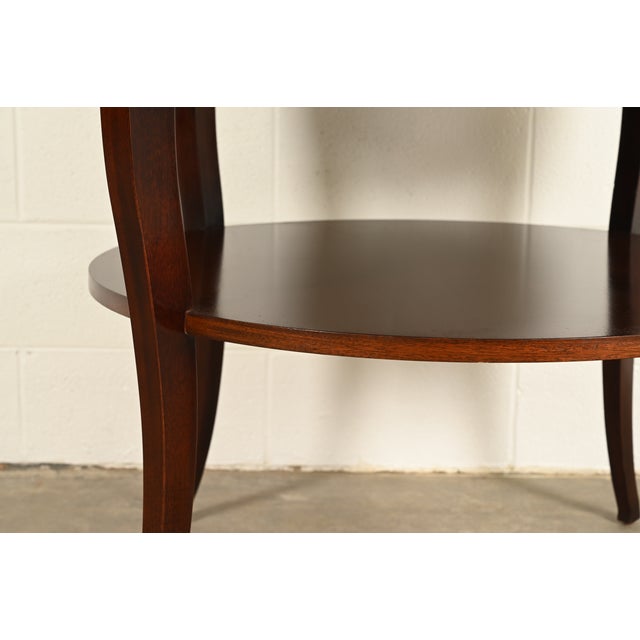 Barbara Barry for Baker Furniture Modern Regency Dark Mahogany Two-Tier Center Table For Sale - Image 13 of 17