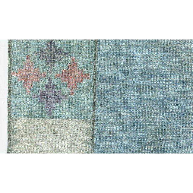 Textile Doris Leslie Blau Swedish Flat Woven Rug by Bitte Ahlgren 'BA' For Sale - Image 7 of 9
