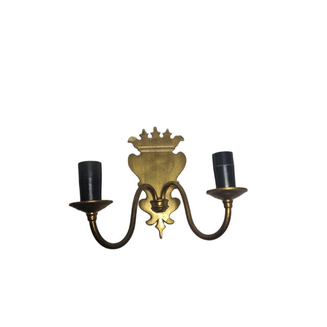 Brown 2-Armed Wall Lamp, Poland, 1970s For Sale - Image 8 of 10