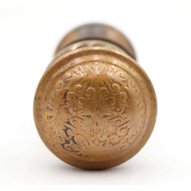 Antique Vernacular style brass passage door knob set made by Reading in the 1895 catalog. Part of the H-27200 Montello...