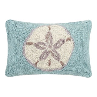 Sand Dollar Hook Pillow, 12" x 8" For Sale