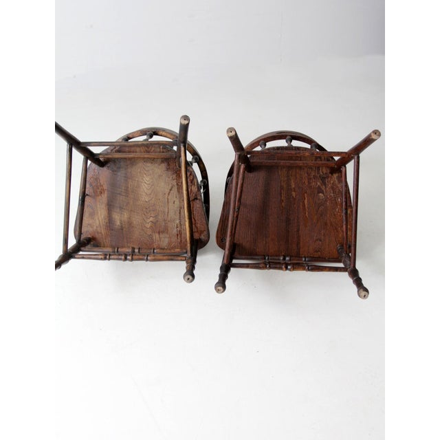 Antique Captains Chair Pair For Sale - Image 12 of 12