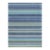 10x14 Blue Hand-Knotted Wool Striated Bands Geometric Modern Carpet Rug For Sale