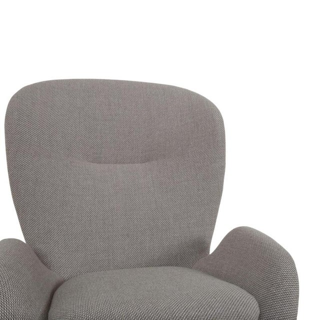 Set of Model 594 Lounge Chair and Ottoman in Grey Upholstery from Rolf Benz For Sale - Image 6 of 18