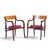 Edward Wormley for Dunbar Alexandria Mid Century Walnut Armchairs - Pair Each chair measures: 24.25 wide x 22 deep x 33...