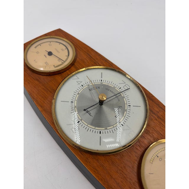 Metal Barometer Weather Station, 1950s For Sale - Image 7 of 18