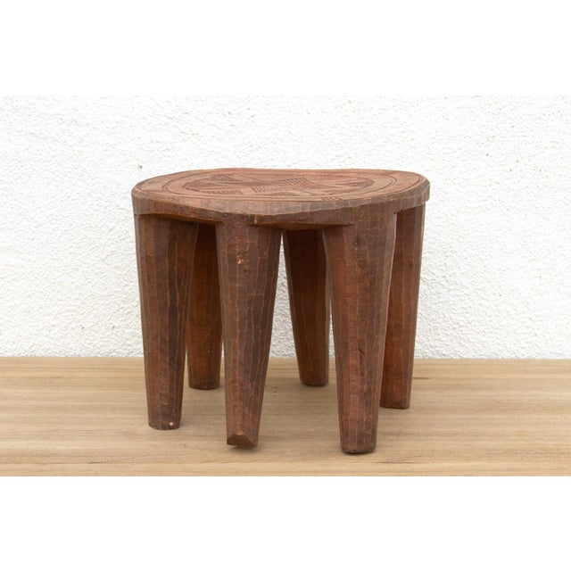 Carved Vintage Heritage Nupe Stool For Sale - Image 4 of 8