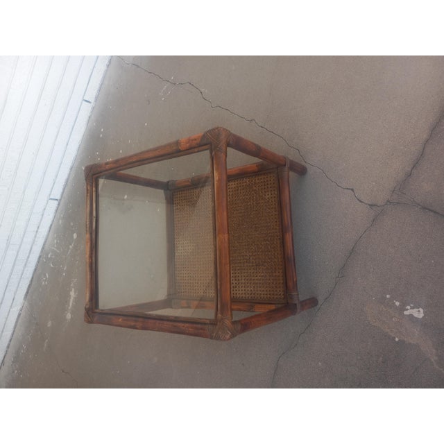 Mid-Century Modern Late 20th Century Ficks Reed Bamboo Occasional Table For Sale - Image 3 of 7