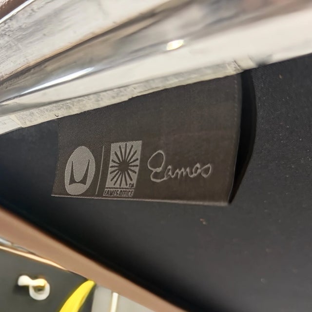 Eames for Herman Miller Aluminum Group Soft Pad Management Chair - Brown Leather For Sale - Image 9 of 9
