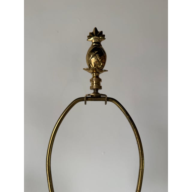 Vintage Neoclassical Style Brass & Leather Column Floor Lamps — A Pair For Sale - Image 12 of 12