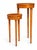 Two tiered candle stand that has two tables conjoined by one central leg that allows you to swivel the smaller table...