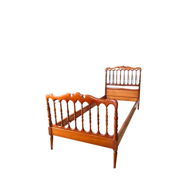 Vintage Cherry Bed by Gaetano Descalzi, 1950s For Sale - Image 4 of 4