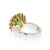 3 Carat Vivid Green Colombian Emerald and Diamond Halo Ring 18K White Gold, Size 7 For Sale - Image 9 of 10