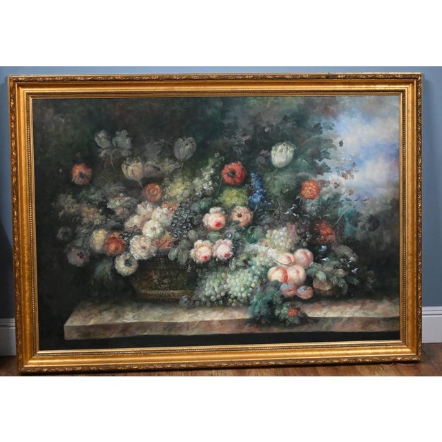 Dutch Artist, Still Life with Floral Spray, Oil Painting, Framed For Sale - Image 7 of 15
